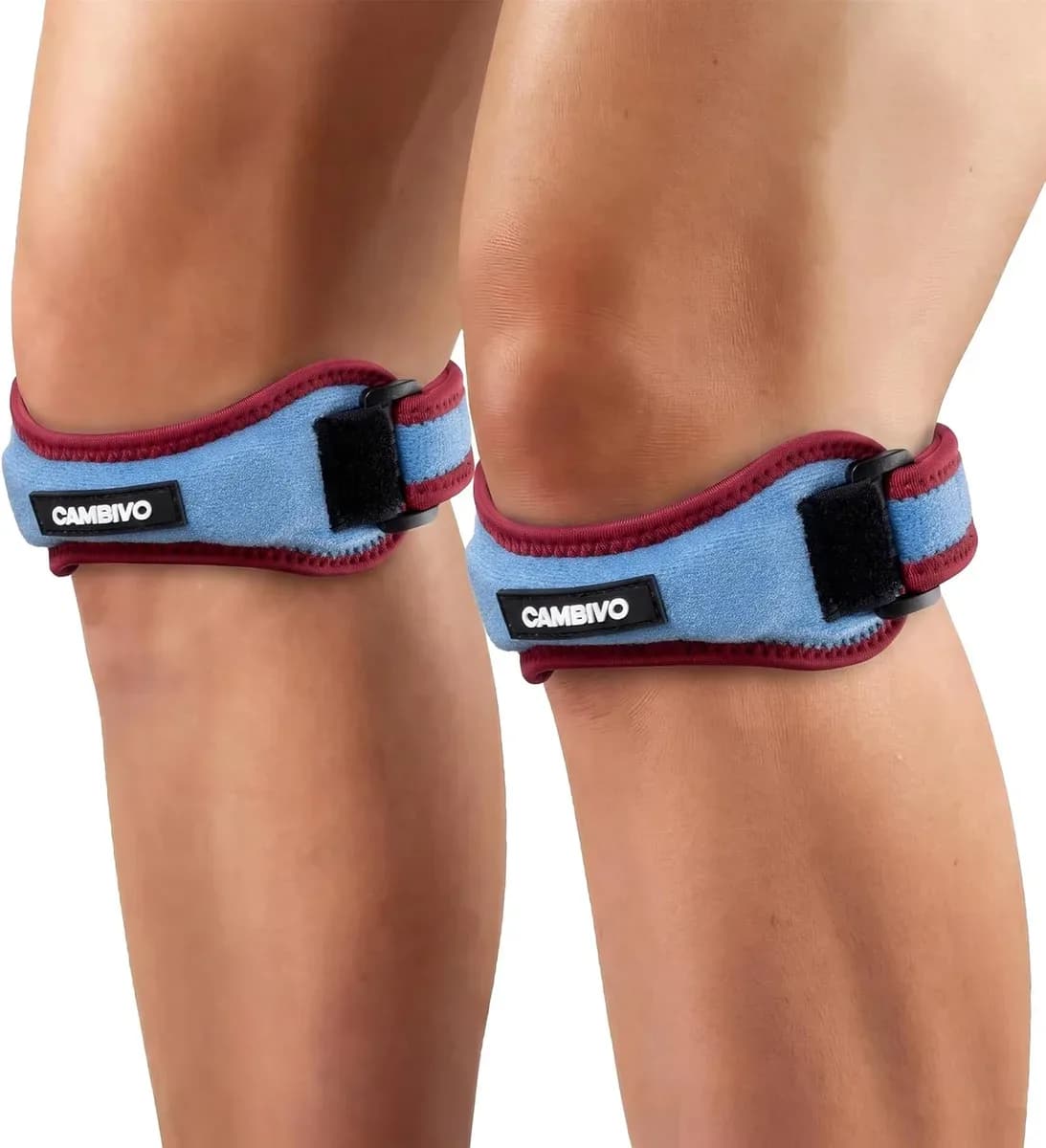 Cyber blue patella tendon knee strap in the 2 pack