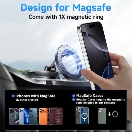 How to install and use the magnetic car phone mount