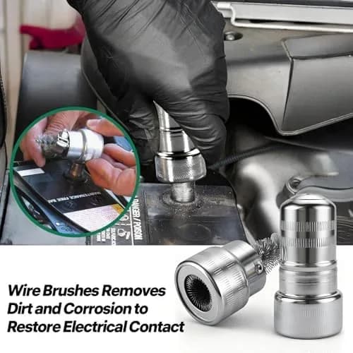 Battery terminal cleaner brush and washer dimensions