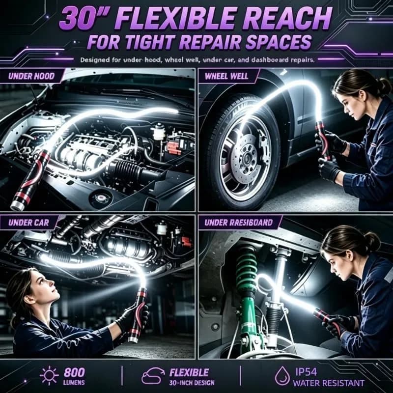 How to bend and position the flexible LED flashlight