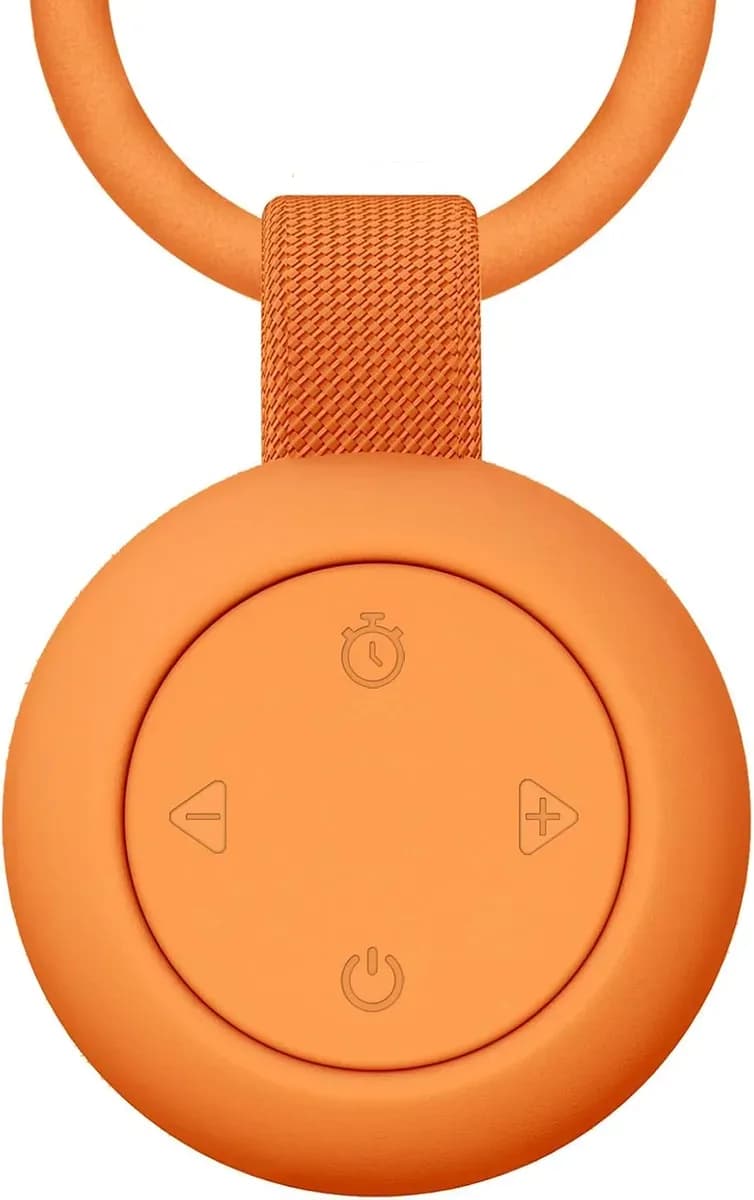 Orange portable baby sound machine with 20 white noise sounds