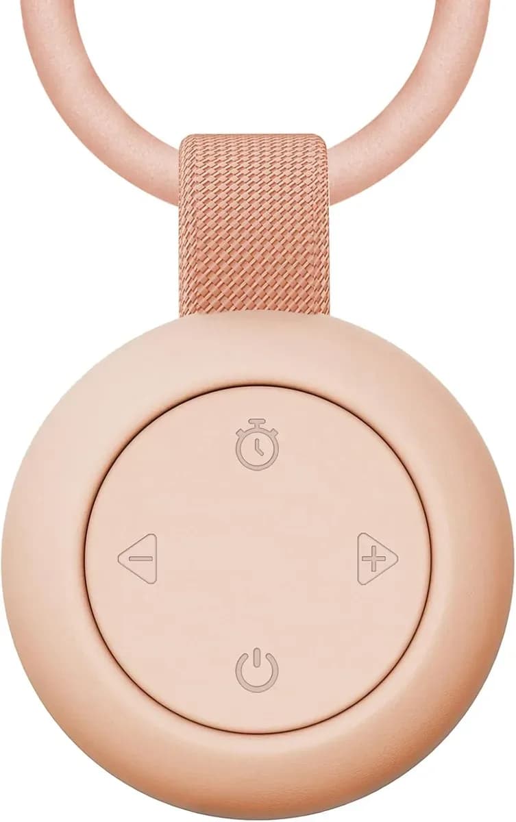 Peach portable baby sound machine for naps on the go