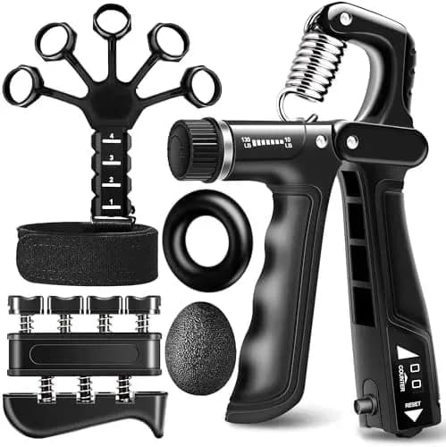 Grip strength trainer kit, main photo of the 5-piece set