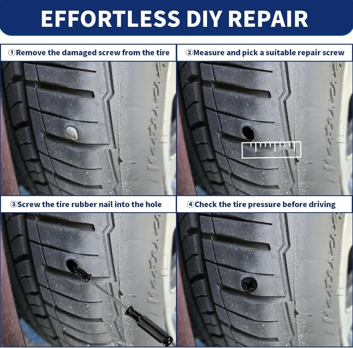 How to use the tire plug kit step by step