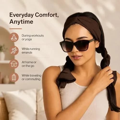 Step guide showing how to use the heatless curling headband