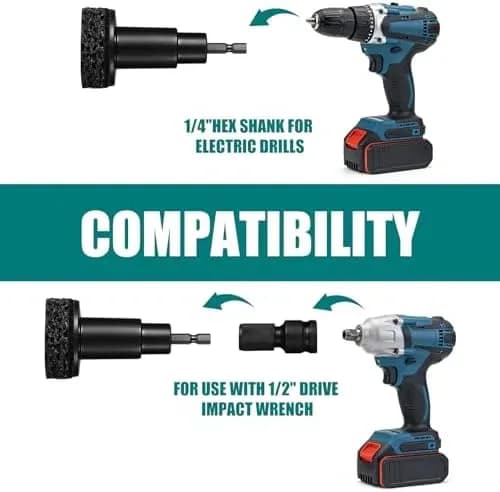 Wheel hub cleaning tool features for rust and corrosion removal