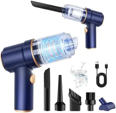 Close-up view of the cordless handheld car vacuum