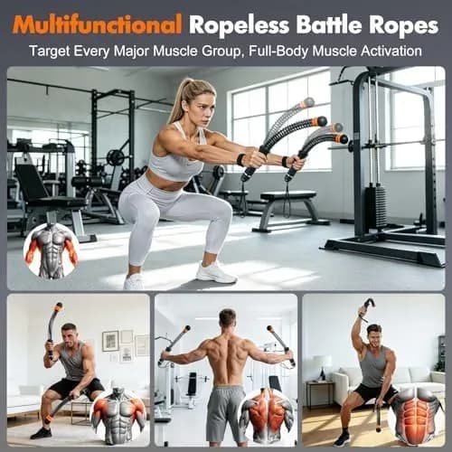 Cordless battle ropes size and dimensions
