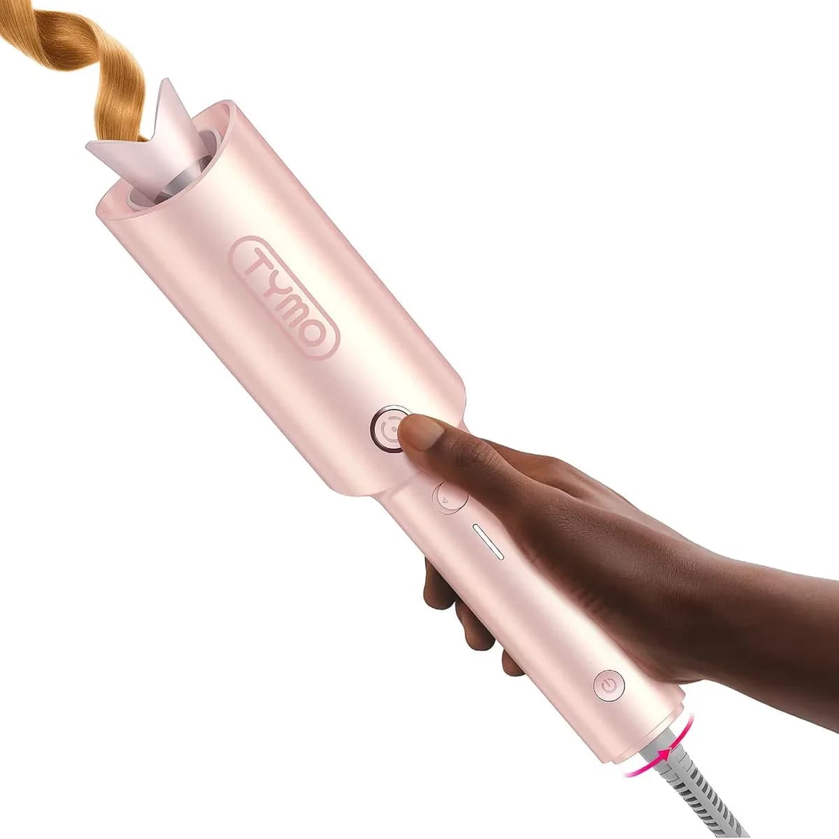 Automatic curling iron in rose gold finish