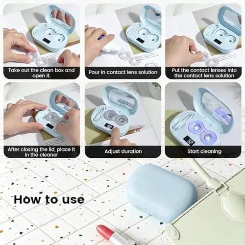 Ultrasonic contact lens cleaner size and dimensions guide