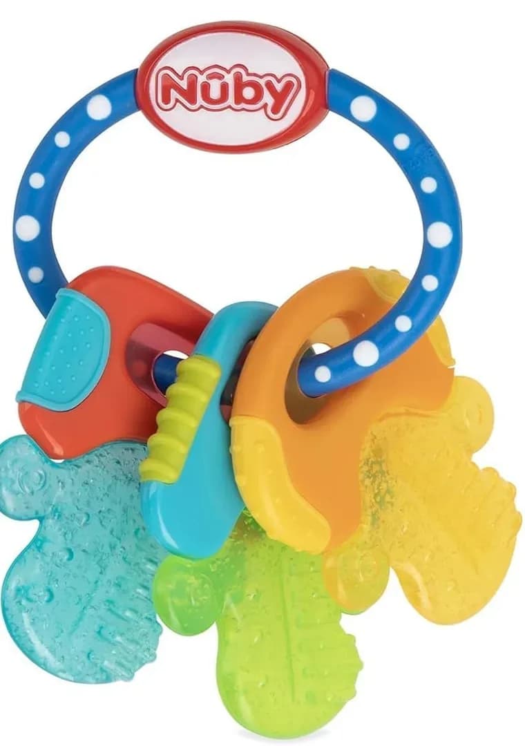 Front view of the textured cooling teether keys
