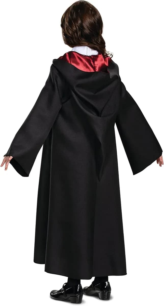 Back view of the kids wizard school costume robe