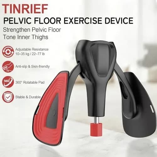 Pelvic floor trainer in use during an inner thigh workout