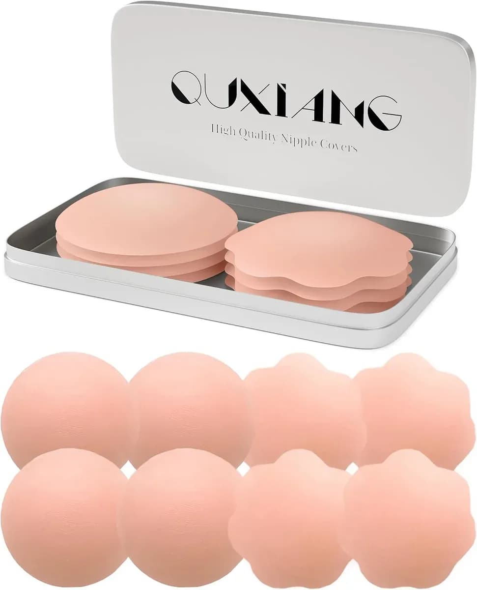 Pink silicone nipple covers with thin invisible edges