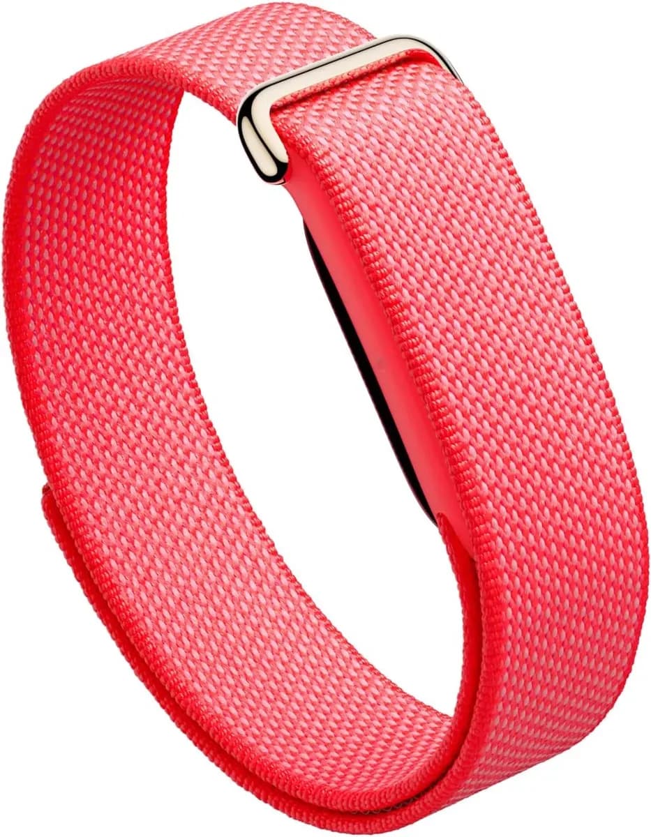 Screenless fitness tracker band in the berry color option