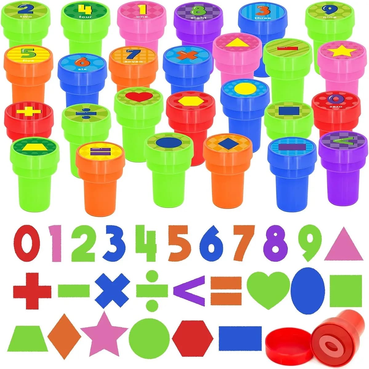 Self-inking stampers for kids in the math theme for classrooms